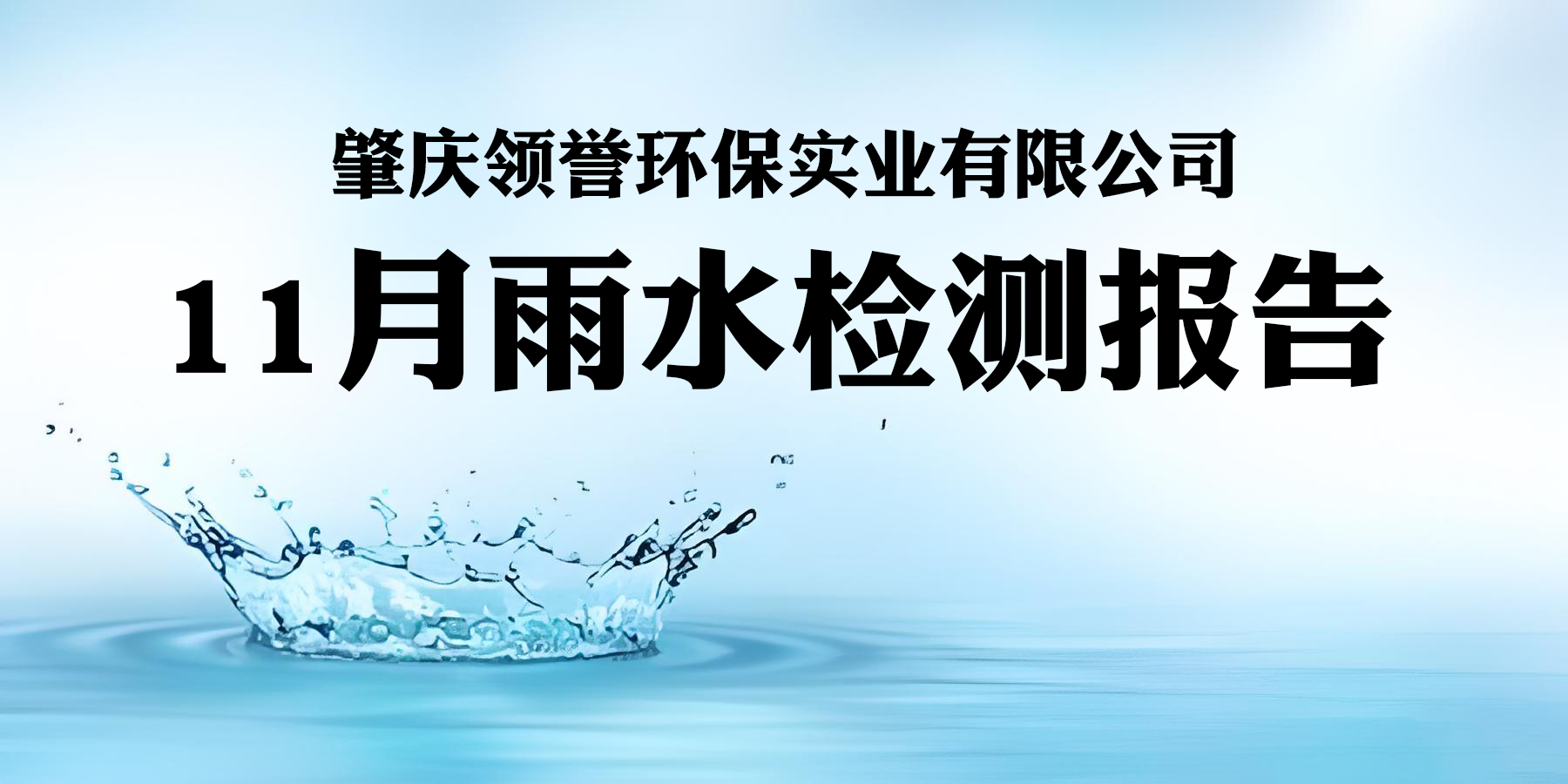 11月雨水检测报告肇庆领誉环保实业有限公司
