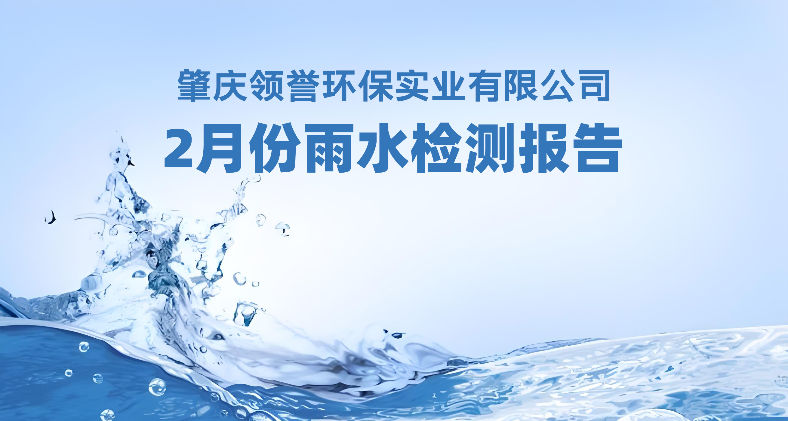 2月份雨水检测报告