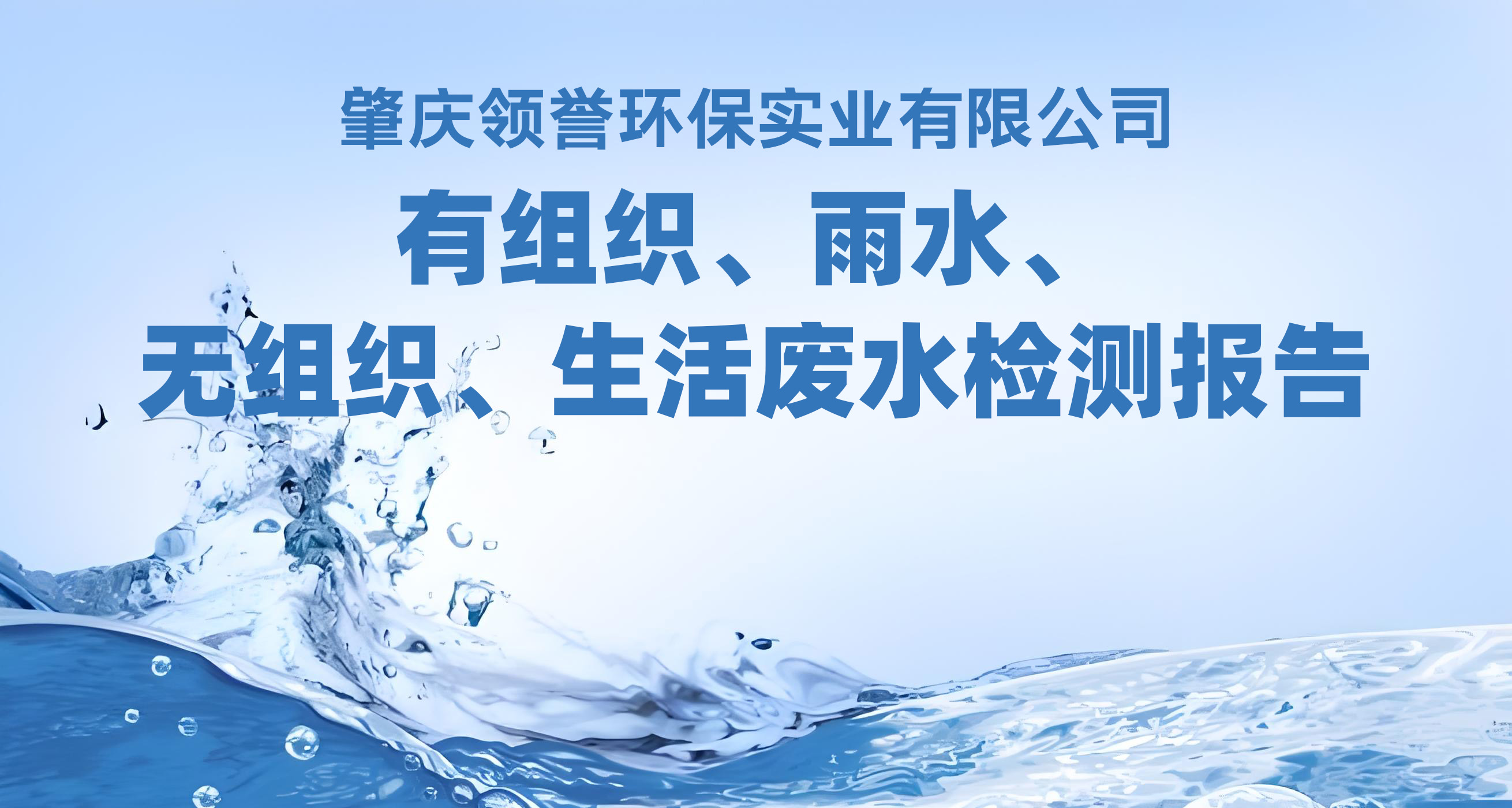 有组织废气、雨水、无组织废气、生活废水检测